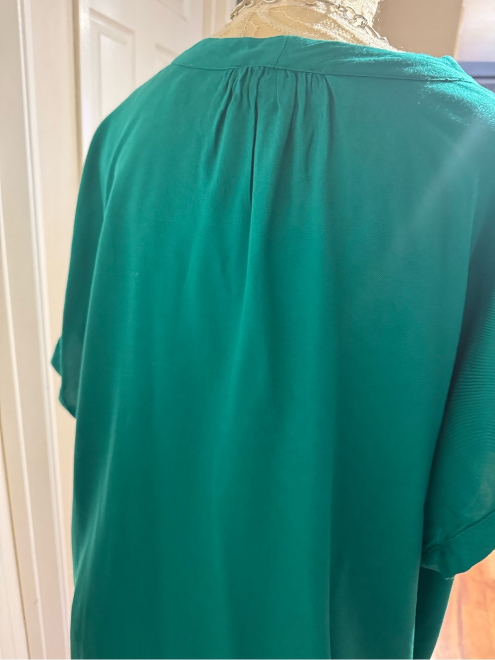 Nine West Teal V-Neck Tunic Top - Picture 2 of 4
